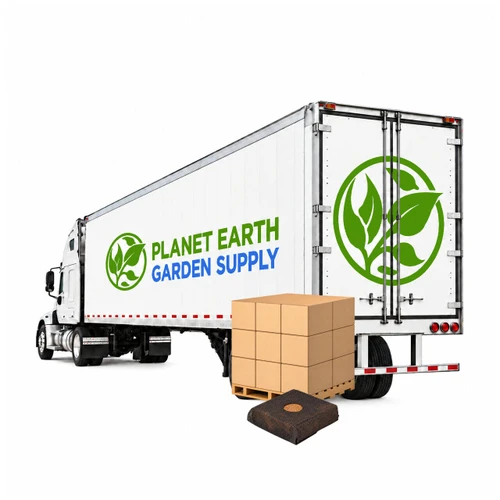 Botanicare CocoPro 4" × 4" × 4" cubes, full truckload growing media for commercial cultivation at PlanetEarthGardenSupply.com.