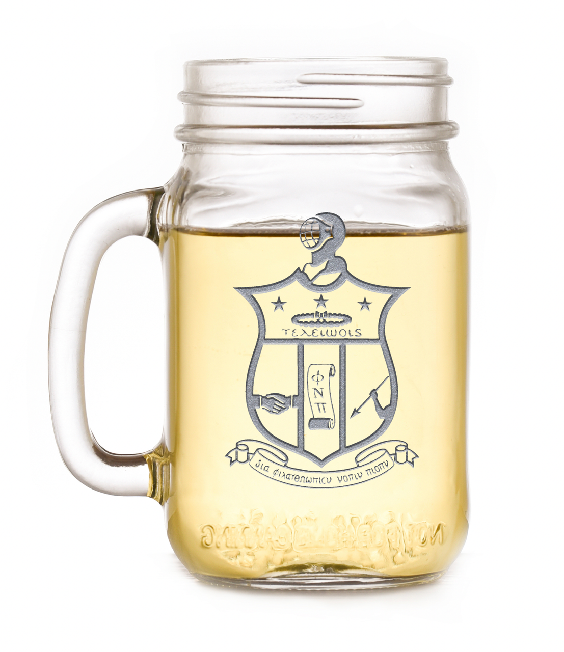 Etched Mason Jar Mug