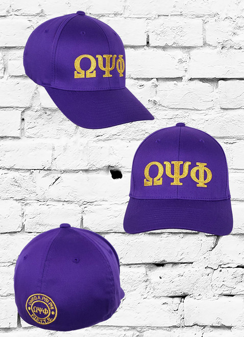 Omega Psi Phi (FIETTTS) fitted cap is a staple in every Ques collection. This purple fitted cap feature large gold greek symbols on the front panel and "FRIENDSHIP IS ESSENTIAL TO THE SOUL" logo on the rear.