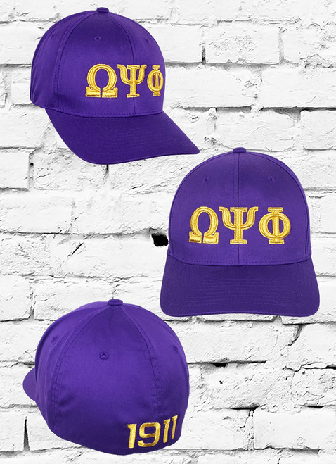 The Omega Psi Phi wooly combed FlexFit features a Wool fabrication throughout the cap and an 3D embroidered ΩΨΦ logo at the front panel with 1911 on the rear.