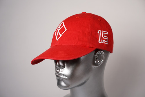 ΚΑΨ diamond "K" red baseball cap with the #15 on left side and Kappa Alpha Psi embroidered on the rear.