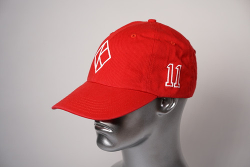 ΚΑΨ diamond "K" red baseball cap with the #11 on left side and Kappa Alpha Psi embroidered on the rear.