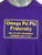 Purple short-sleeve ΩΨΦ Signature tee with logo graphic print on chest. Crew neckline and straight hem. 