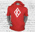 Stylish Kappa Alpha Psi pullover short sleeve hoodie made with triple-layer, double-jersey performance fleece for superior comfort and unique hand. Double Appliqué Diamond K design across chest area.  Fashionable slim fit profile features side seam splits with zippers, contrast front and back length, and reverse front pouch pocket for a sleek look.