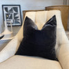 velvet walton cushion with linen back