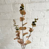 faux taupe eucalyptus stem, faux flowers