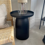 black aluminium side table also available as a coffee table