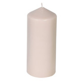 taupe wax pillar candle