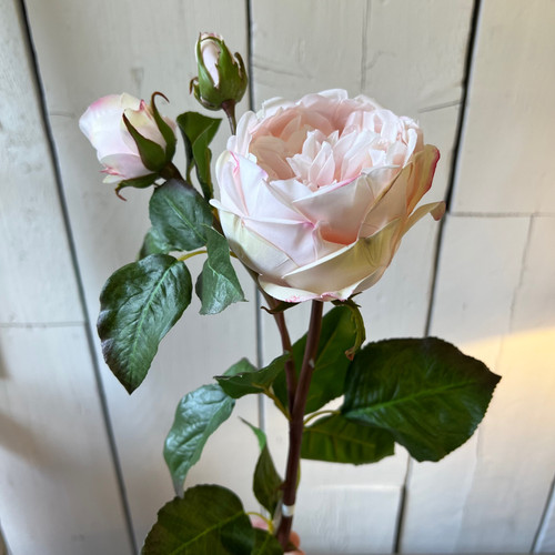 'real feel' faux palest pink roses