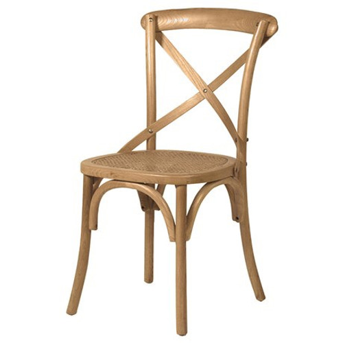 x back dining chair with rattan seat