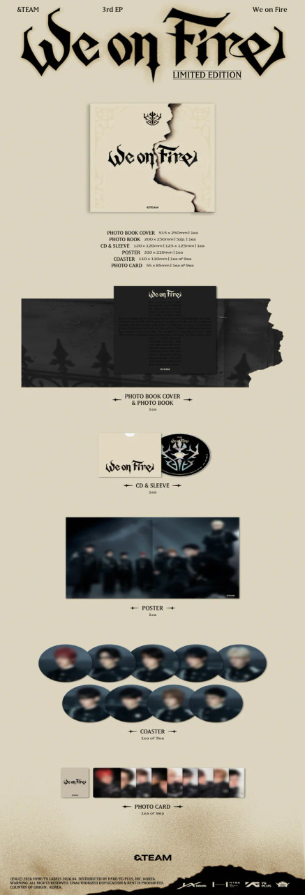 &TEAM We on fire アルバム &TEAM - [WE ON FIRE] 3rd EP Album