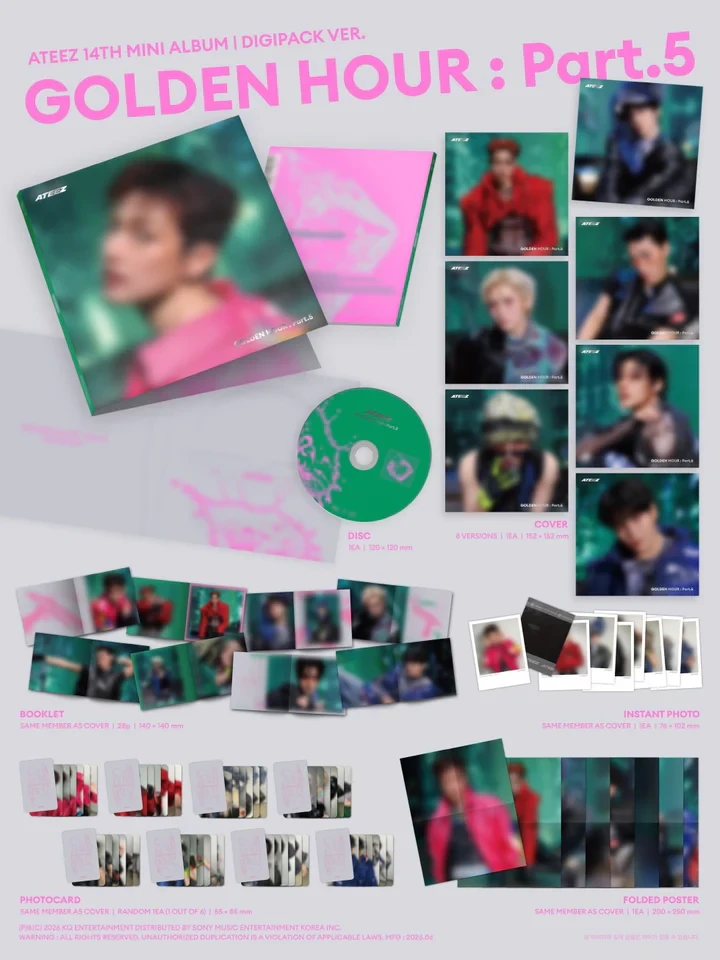 PRE-ORDER) ATEEZ - [GOLDEN HOUR : PART.5] 14th Mini Album