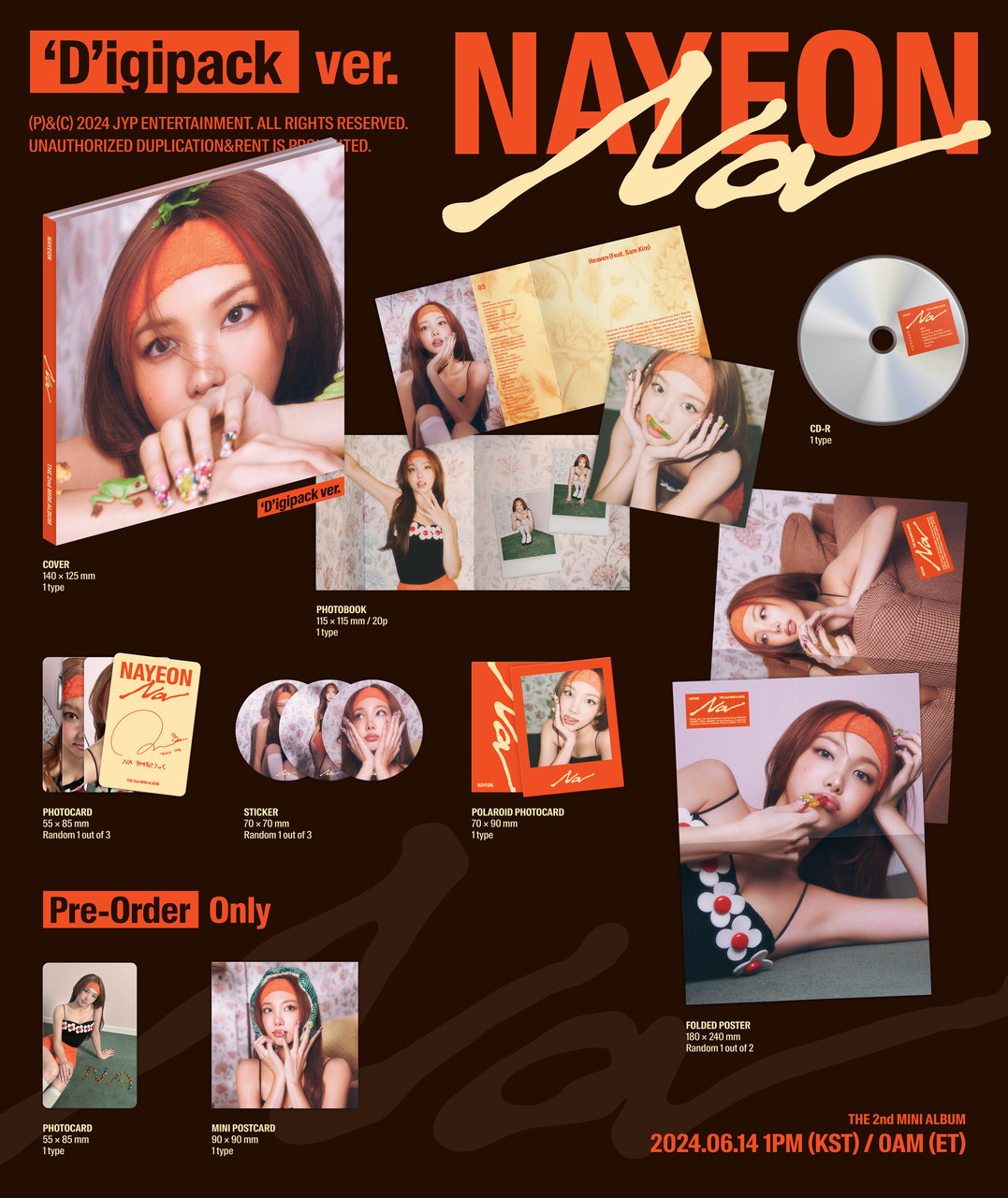 TWICE NAYEON - [NA] 2nd Mini Album (DIGIPACK Version)