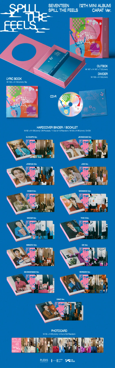 SEVENTEEN - [SPILL THE FEELS] 12th Mini Album CARAT RANDOM Version