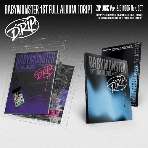 BABYMONSTER - [DRIP] 1st FULL Album ZIPLOCK OR BINDER RANDOM Version