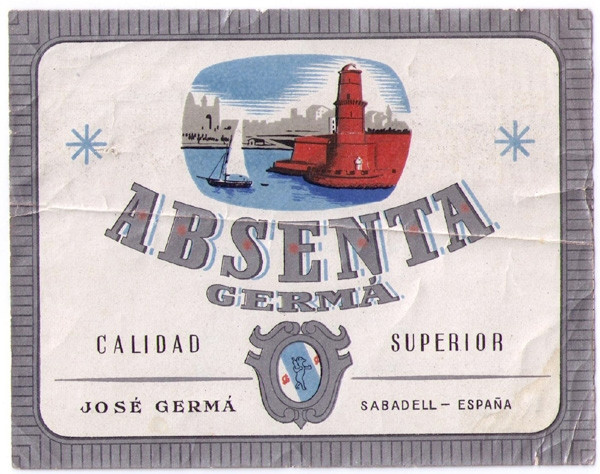 Antique Absenta Germa Absinthe Bottle Label