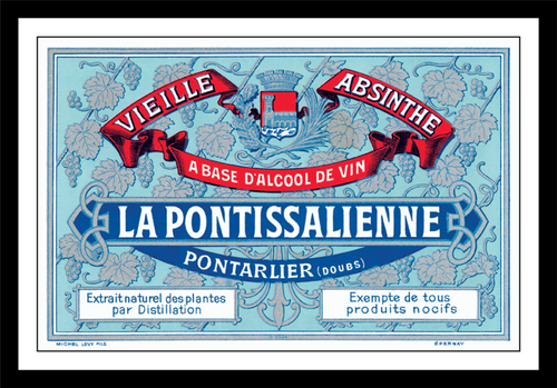 La Pontissalienne Absinthe Distillery Label Print