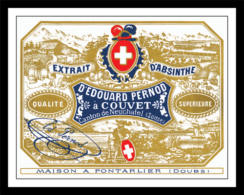 Edouard Pernod Absinthe Distillery Label Print