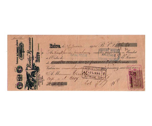 Berthy-Roussarie Distillery Money Order