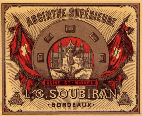Antique L.G. Soubiran Absinthe Bottle Label