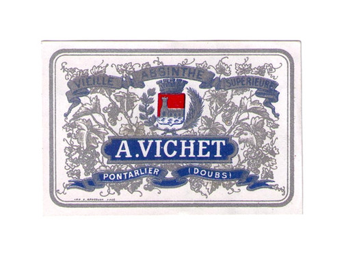Antique Vichet Mignonnette Absinthe Bottle Label