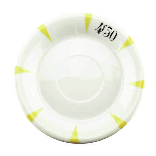 Antique Absinthe Saucer/Coaster, Yellow Points 4f50 41154