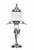 Lady Absinthe Fountain with Wings, 4 Spout, made from glass and metal including pineapple finial.