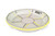 B-Stock - Porcelain Absinthe Coaster/Saucer, 35 Cts, Yellow/Silver, with Lines