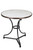 French Bistro Table 28", White Marble French Bistro Table 28", White Marble