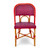 Valence French Bistro Rattan Chair - Large Diamonds - Red/Navy Blue