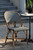 Valence French Bistro Rattan Chair - Interweaved - Silver/Green/Black