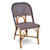 Valence French Bistro Rattan Chair - Large Squares - Navy Blue/Gold