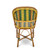 Biarritz French Bistro Rattan Chair - Arrows with Stripes - Green/Yellow