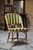 Biarritz French Bistro Rattan Chair - Arrows with Stripes - Green/Yellow