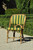 Biarritz French Bistro Rattan Chair - Arrows with Stripes - Green/Yellow