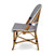 Saint Tropez French Bistro Rattan Chair - Interweaved - Navy Blue/White