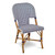 Saint Tropez French Bistro Rattan Chair - Interweaved - Navy Blue/White