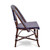 Lyon French Bistro Rattan Chair - Small Squares - Navy Blue/White - Stained