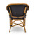 Cannes French Bistro Rattan Armchair - Small Squares - Black