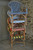 Cannes French Bistro Rattan Armchair - Small Squares - Black