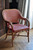 Cannes French Bistro Rattan Armchair - Reversed Diamonds - Gold/Red