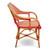 Cannes French Bistro Rattan Armchair - Reversed Diamonds - Gold/Red