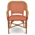 Cannes French Bistro Rattan Armchair - Reversed Diamonds - Gold/Red