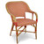 Cannes French Bistro Rattan Armchair - Reversed Diamonds - Gold/Red