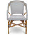 Paris French Bistro Rattan Armchair - Small Squares - Black/White