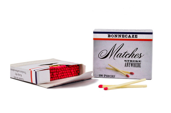 Bonnecaze Strike Anywhere Matches, 100 Count - Maison Absinthe