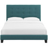 Modway Melanie Twin Tufted Button Upholstered Fabric Platform Bed MOD-5877-TEA Teal