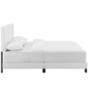 Modway Melanie Twin Tufted Button Upholstered Fabric Platform Bed MOD-5877-WHI White