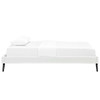 Modway Loryn Twin Vinyl Bed Frame with Round Splayed Legs MOD-5886-WHI White