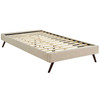 Modway Loryn Twin Fabric Bed Frame with Round Splayed Legs MOD-5887-BEI Beige